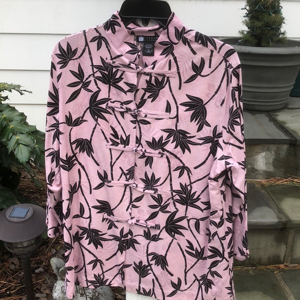 Carole Little Pink Silk Blouse